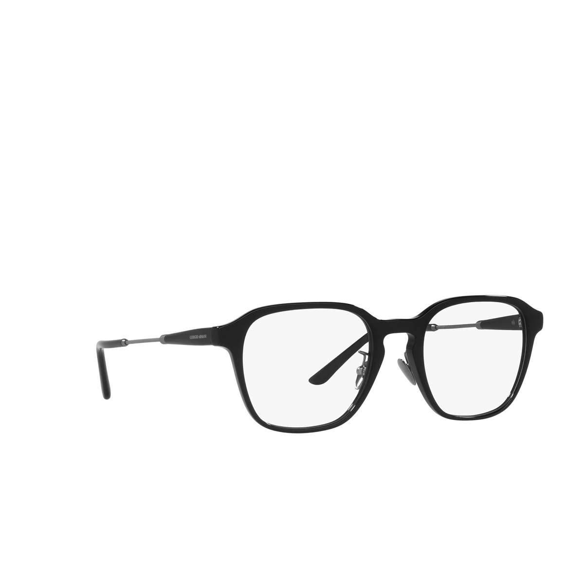 Giorgio Armani® Square Eyeglasses: AR7220 color 5001 Black - three-quarters view