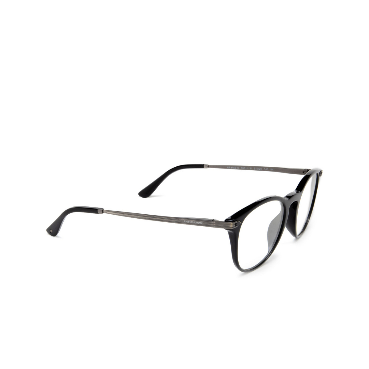 Giorgio Armani AR8159U Sunglasses 50011W Black - three-quarters view