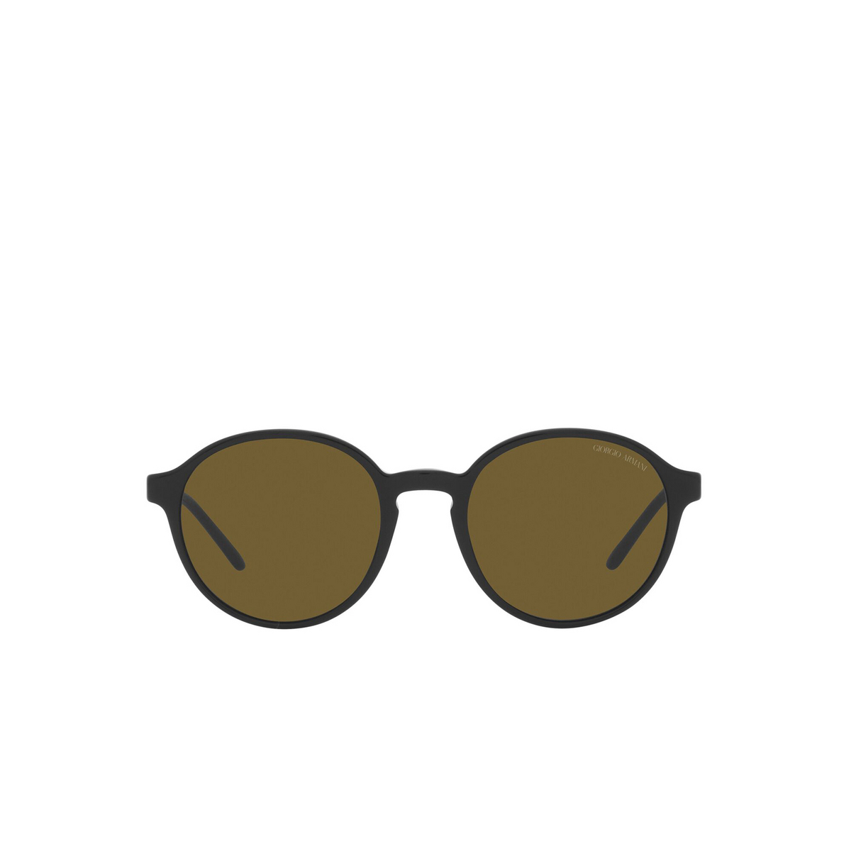 Giorgio Armani® Round Sunglasses: AR8160 color Black 500173 - front view.