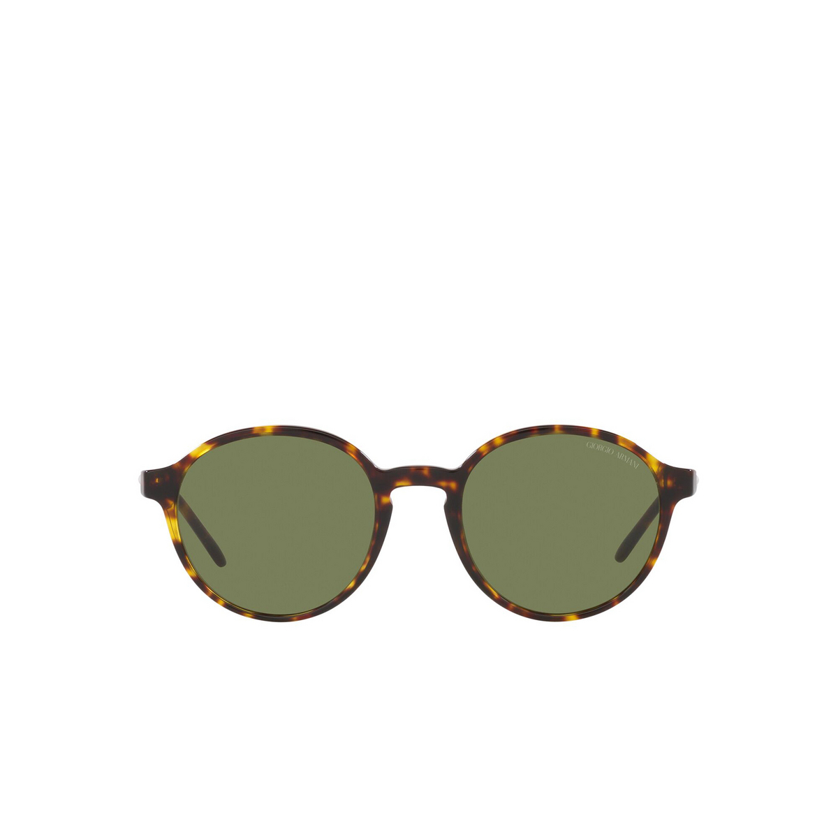Giorgio Armani® Round Sunglasses: AR8160 color Havana 50262A - front view.