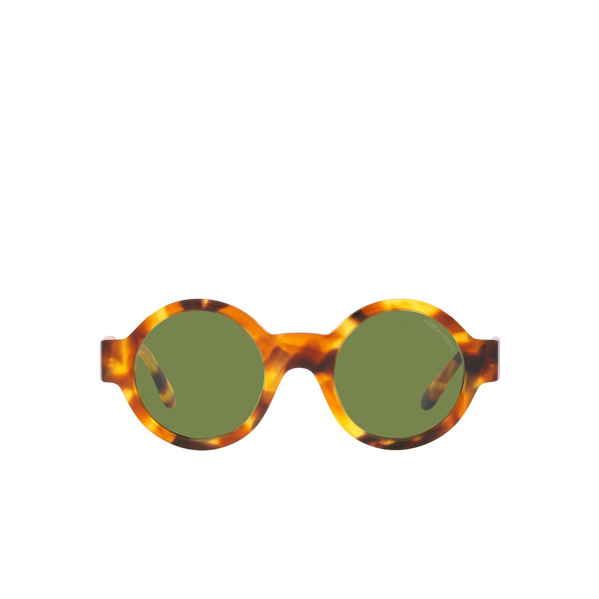 Giorgio Armani® Round Sunglasses: AR903M color 57604E Yellow Havana - product thumbnail 1/3