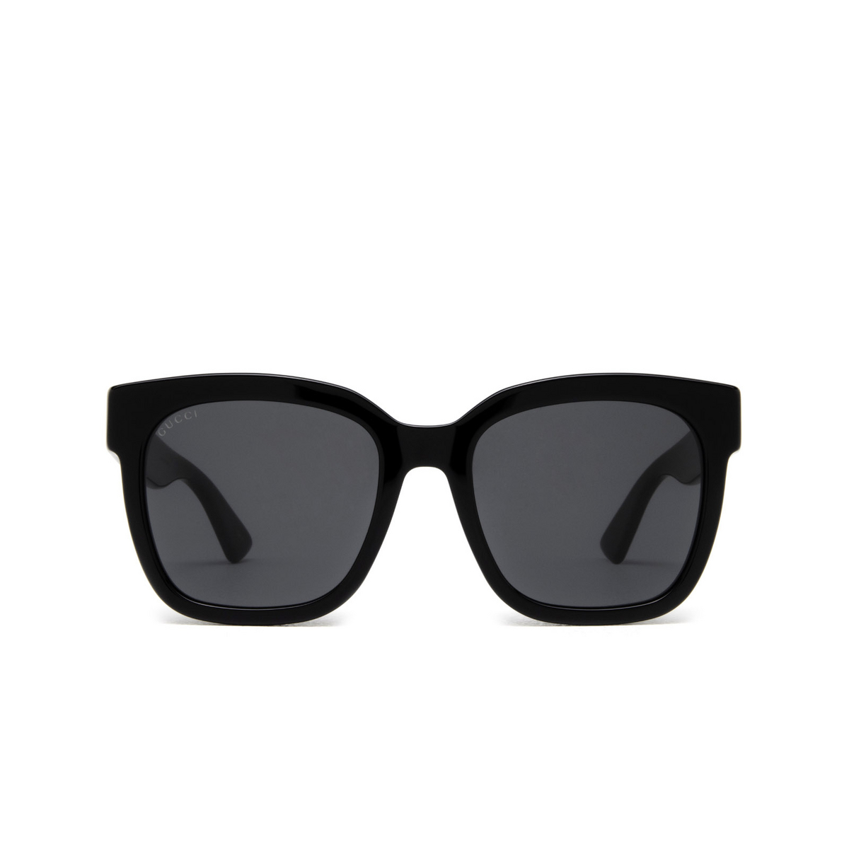 Gucci® Square Sunglasses: GG0034SN color Black 001 - front view.