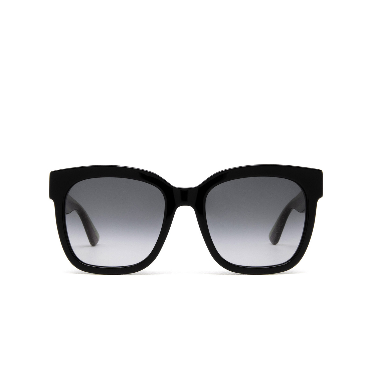 Gucci® Square Sunglasses: GG0034SN color Black 002 - front view.