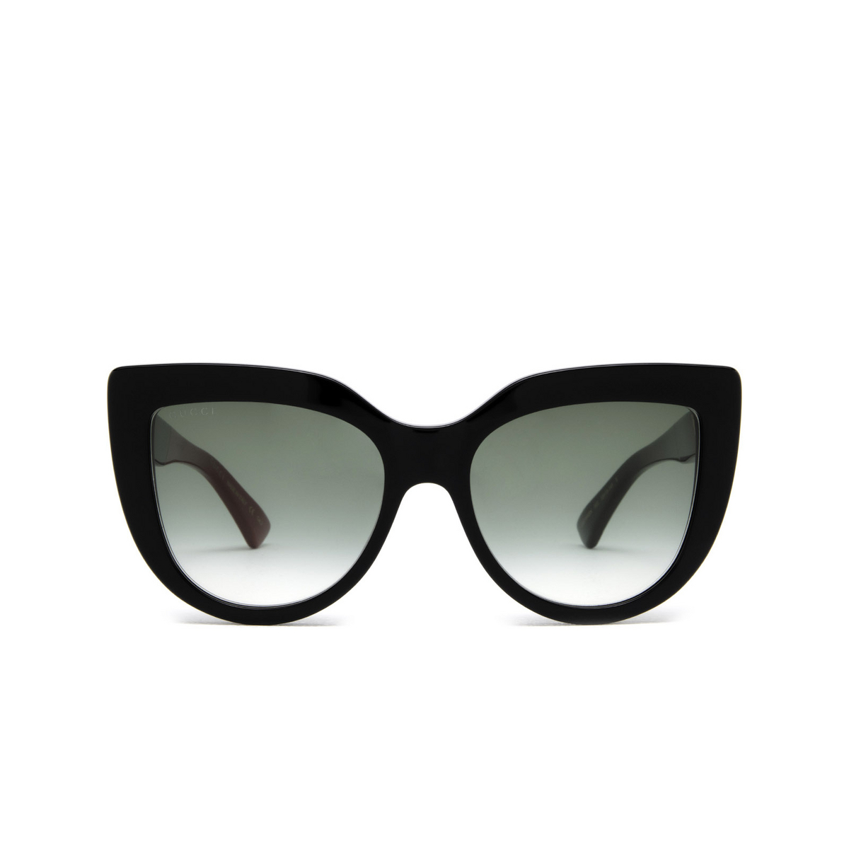 Gucci® Cat-eye Sunglasses: GG0164SN color Black 003 - front view.