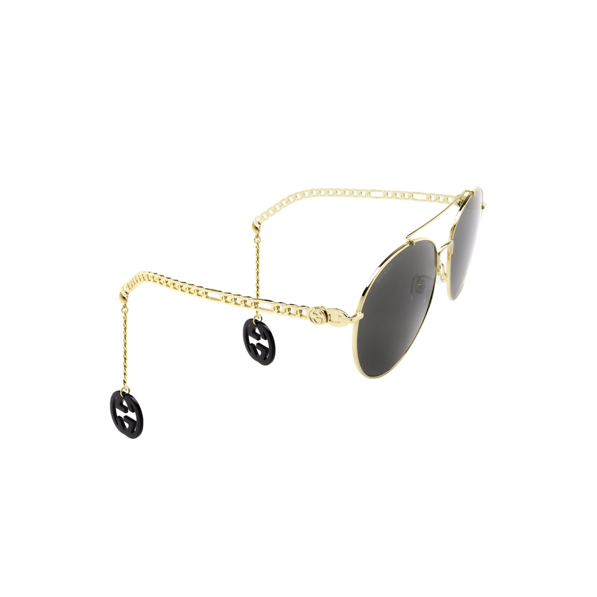 Gucci® Aviator Sunglasses: GG0725S color Gold 001 - product thumbnail 2/4.