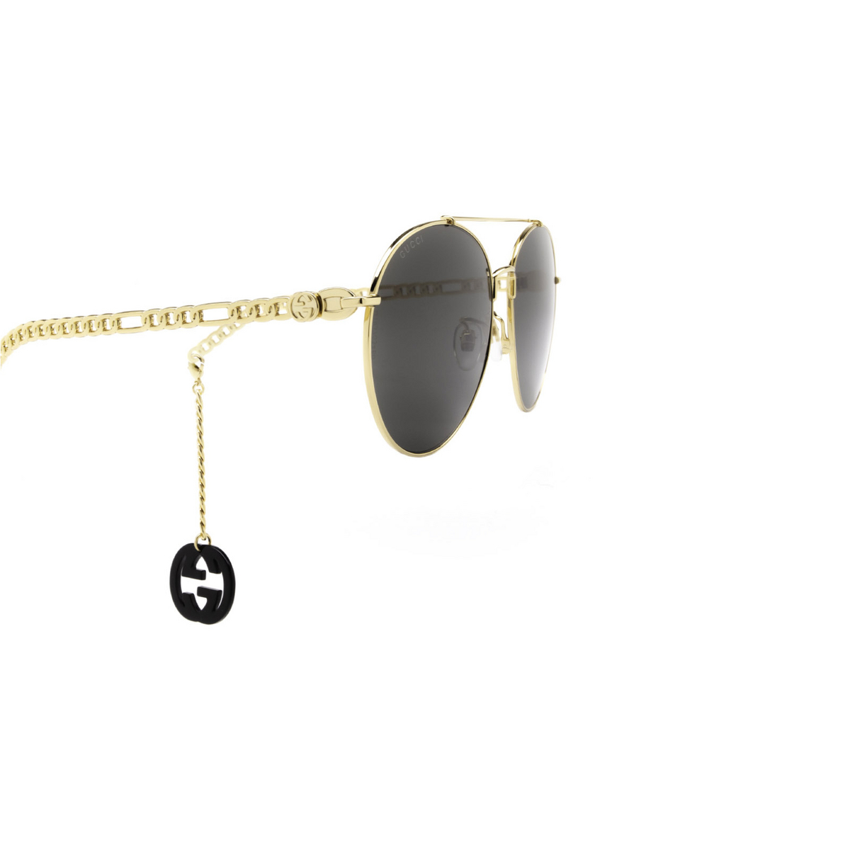 Gucci® Aviator Sunglasses: GG0725S color Gold 001 - product thumbnail 3/4.