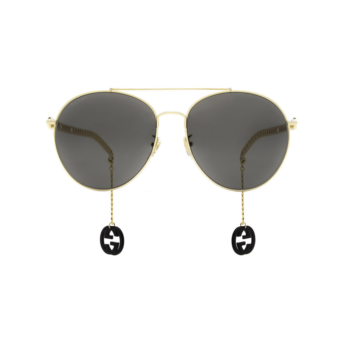 Gucci® Aviator Sunglasses: GG0725S color Gold 001 - product thumbnail 1/4.