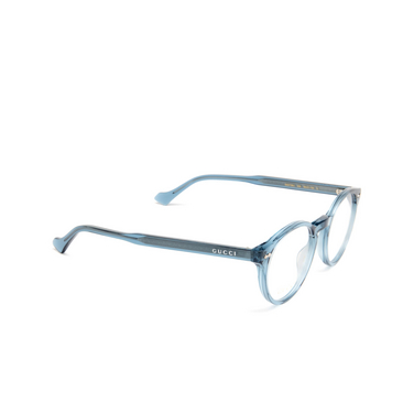 Lunettes de vue Gucci GG0738O 008 blue - Vue trois quarts