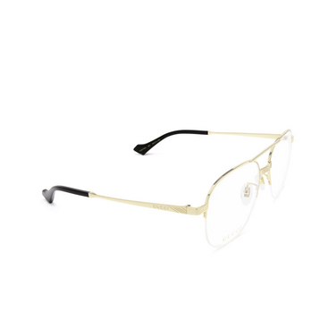 Gucci GG0745O Korrektionsbrillen 001 gold - Dreiviertelansicht