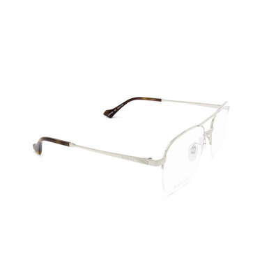 Gucci GG0745O Korrektionsbrillen 004 silver - Dreiviertelansicht