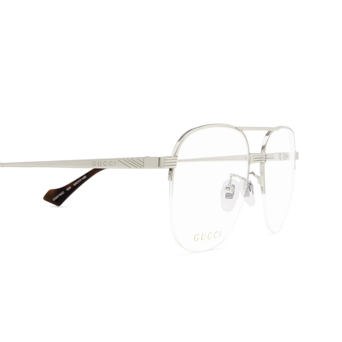 Gucci GG0745O Eyeglasses 004 Silver - product thumbnail 3/4