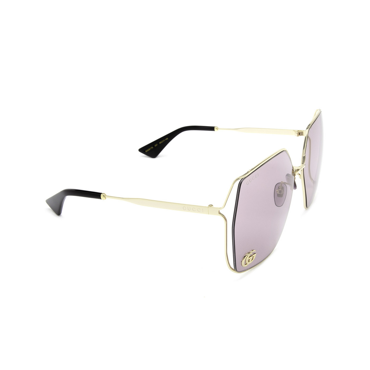 Gucci GG0817S Sunglasses 007 Gold - three-quarters view