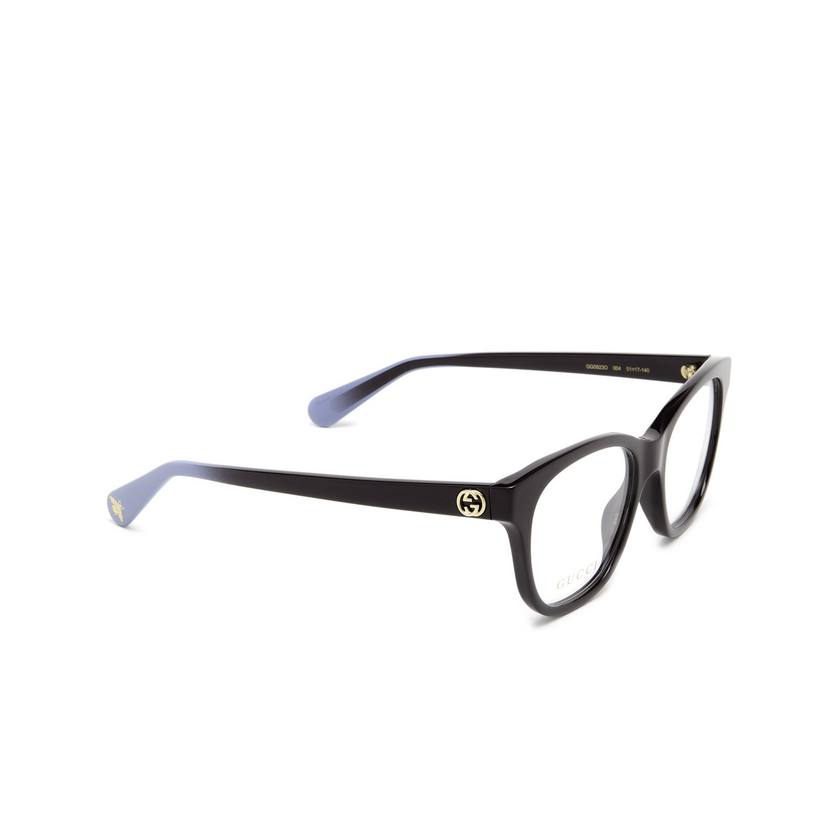 Gucci® Square Eyeglasses: GG0923O color Brown 004 - three-quarters view.