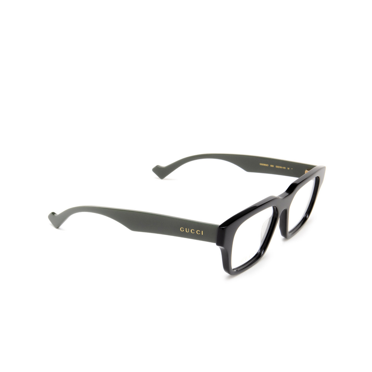 Gucci GG0963O Eyeglasses 005 Black - three-quarters view