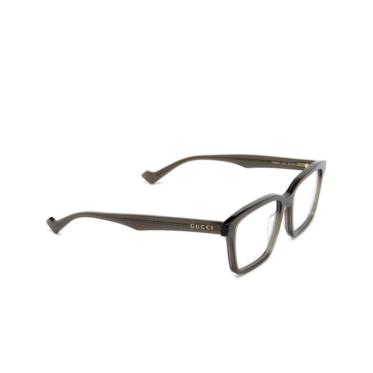 Gucci GG0964O Eyeglasses 006 Brown - three-quarters view