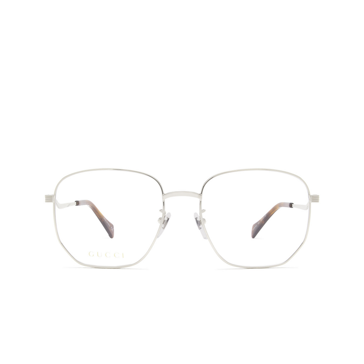 Gucci® Square Eyeglasses: GG0973O color 002 Silver - front view
