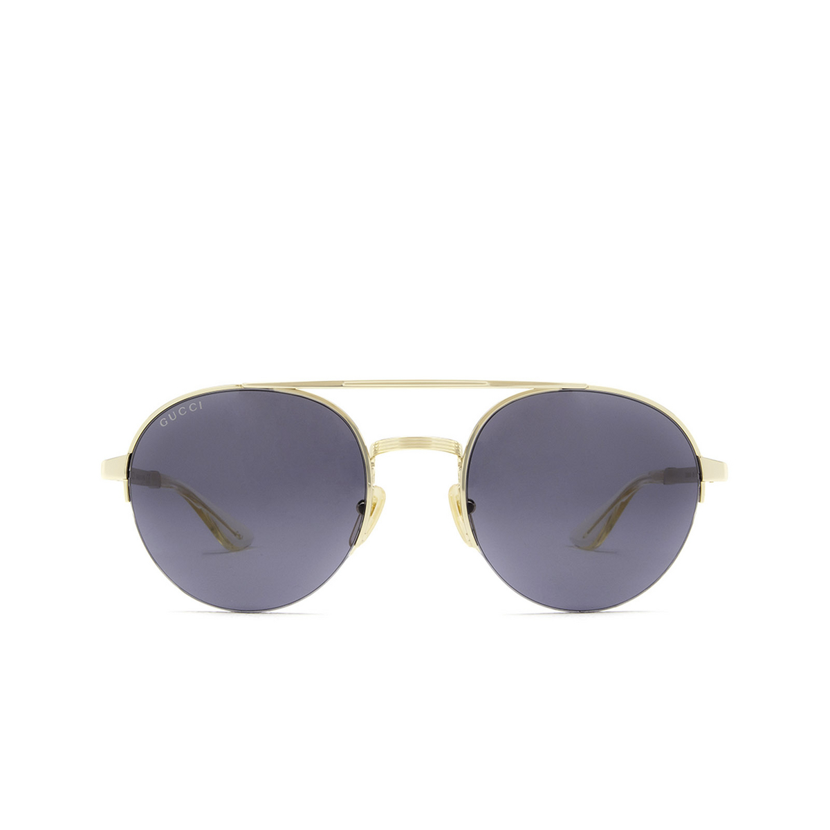 Gucci® Round Sunglasses: GG0984S color Gold 001 - front view.