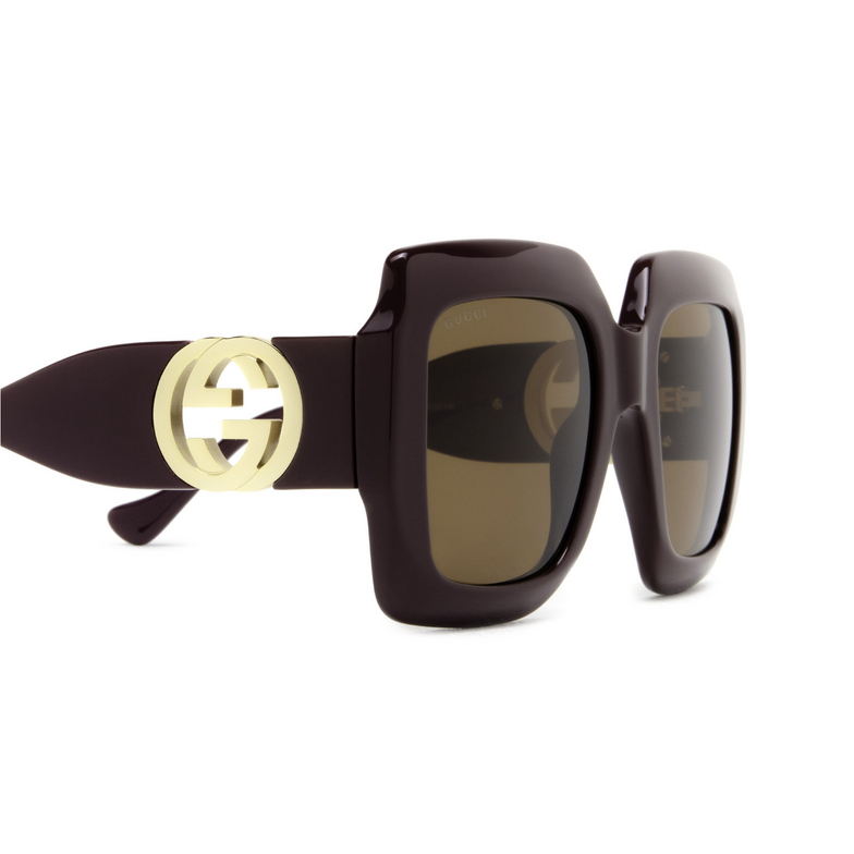 Gucci GG1022S Sunglasses 007 brown - 3/4