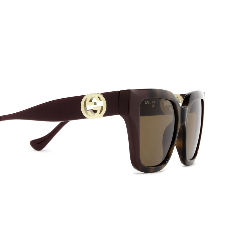 Gucci GG1023S Sunglasses 009 havana & burgundy - 3/4