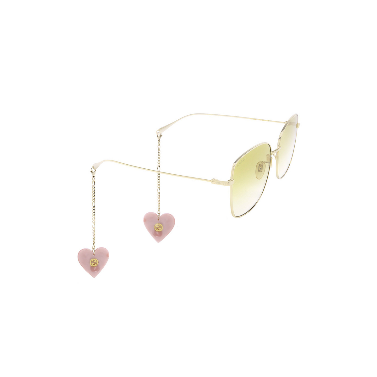 Gucci® Square Sunglasses: GG1030SK color Gold 004 - product thumbnail 2/4.