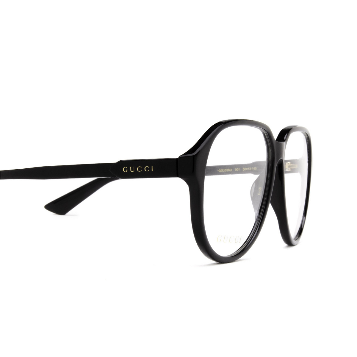 Gucci GG1036O Eyeglasses 001 Black - product thumbnail 3/4