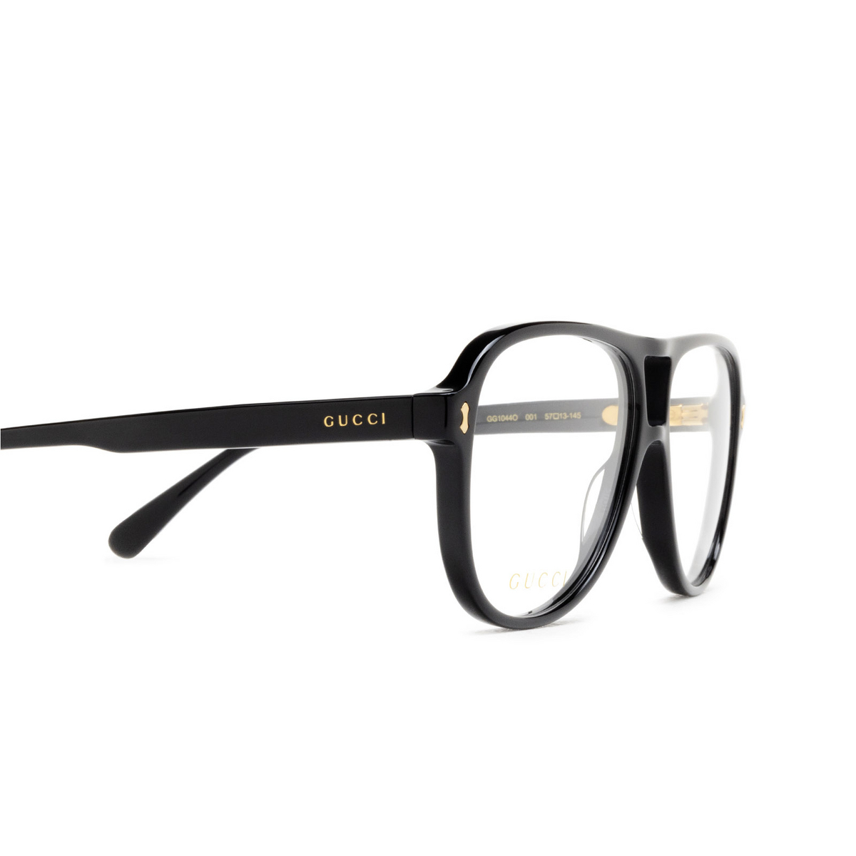 Gucci GG1044O Eyeglasses 001 Black - 3/4