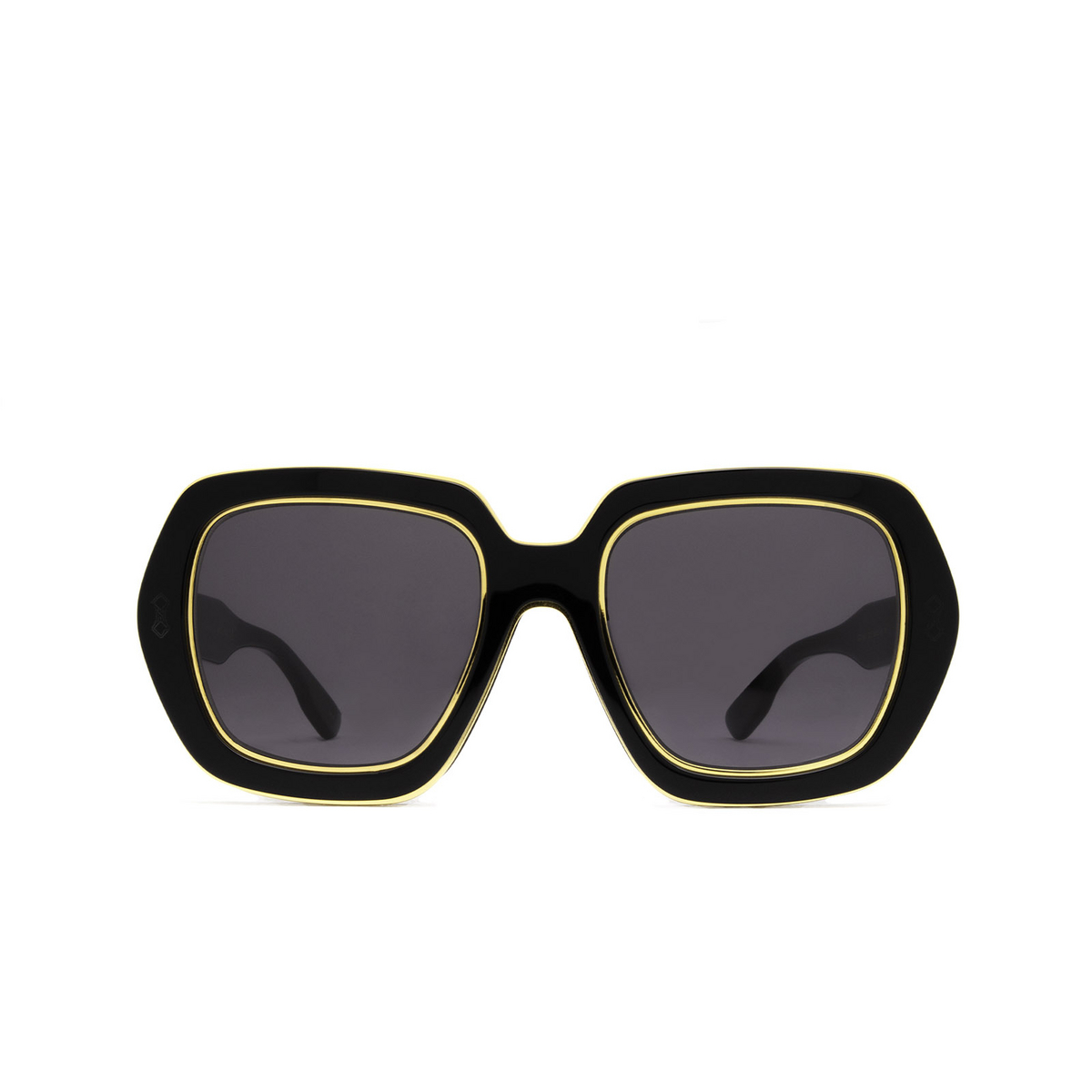 Gucci® Square Sunglasses: GG1064S color Black 002 - front view.