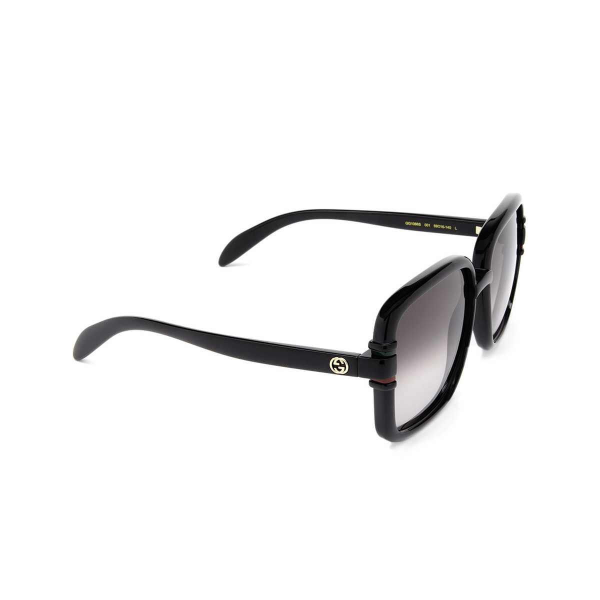 Gucci GG1066S Sunglasses 001 Black - three-quarters view