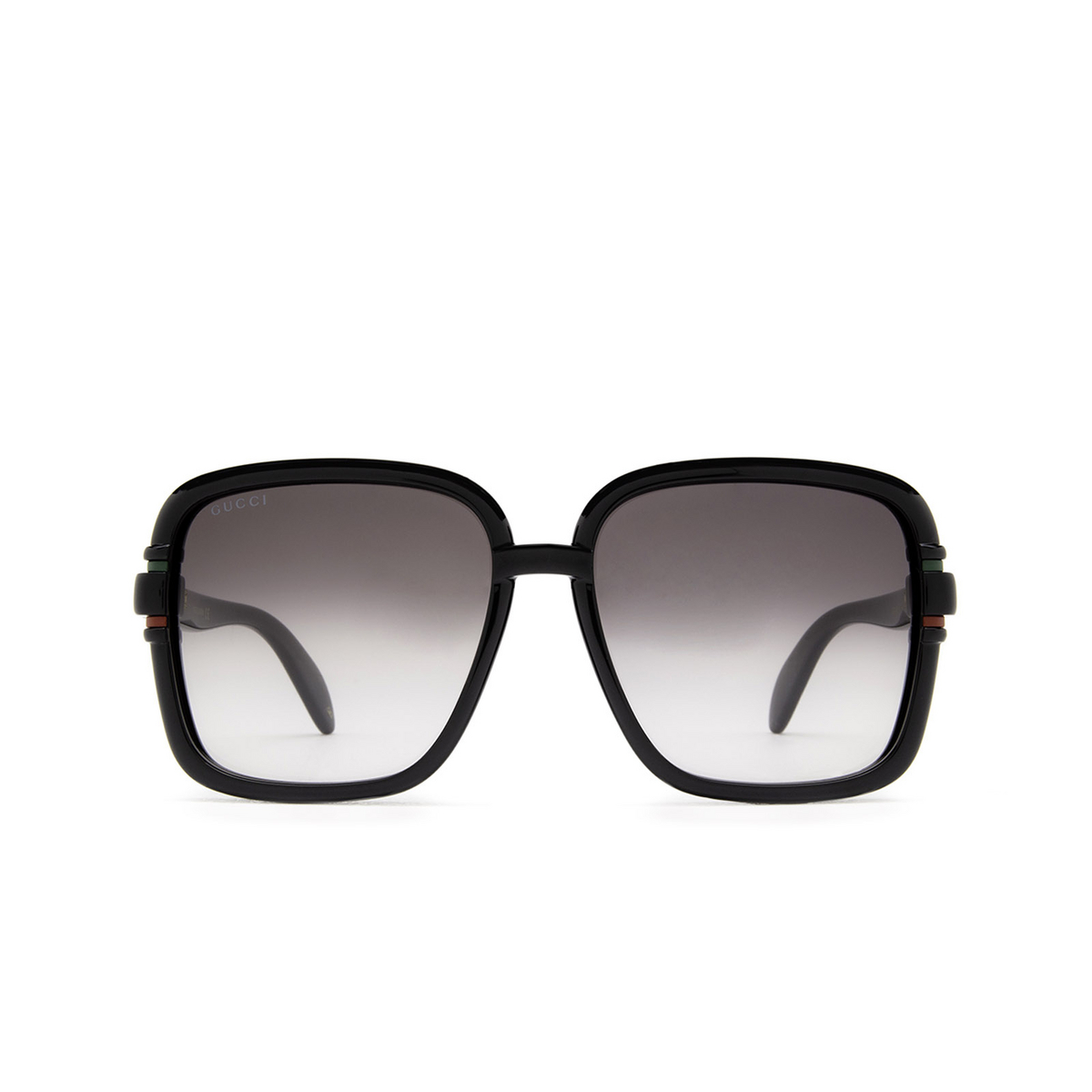 Gucci® Square Sunglasses: GG1066S color Black 001 - product thumbnail 1/3.