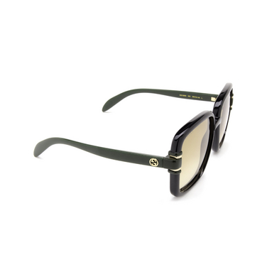 Gucci GG1066S Sonnenbrillen 003 black & green - Dreiviertelansicht