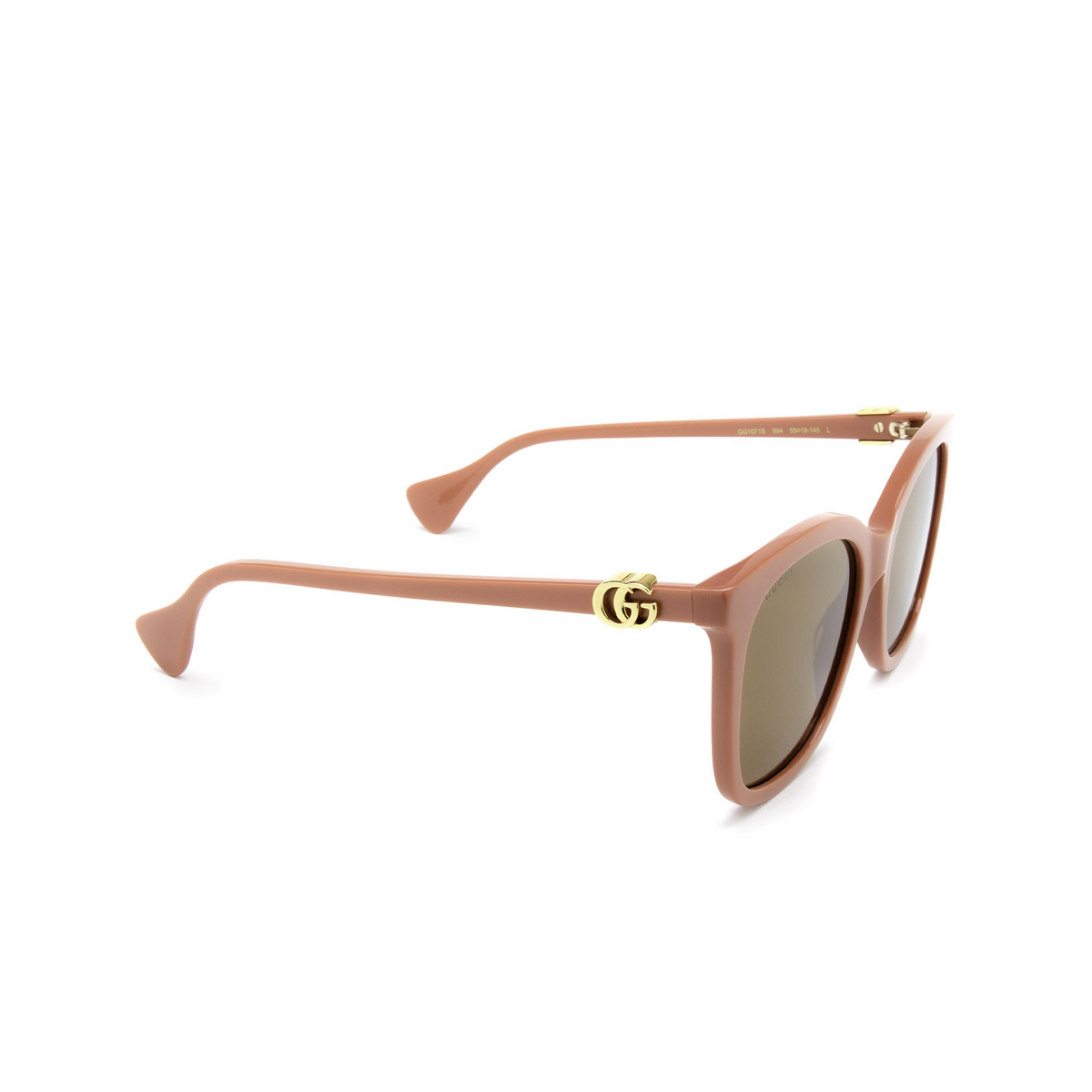 Gucci® Cat-eye Sunglasses: GG1071S color Pink 004 - three-quarters view.