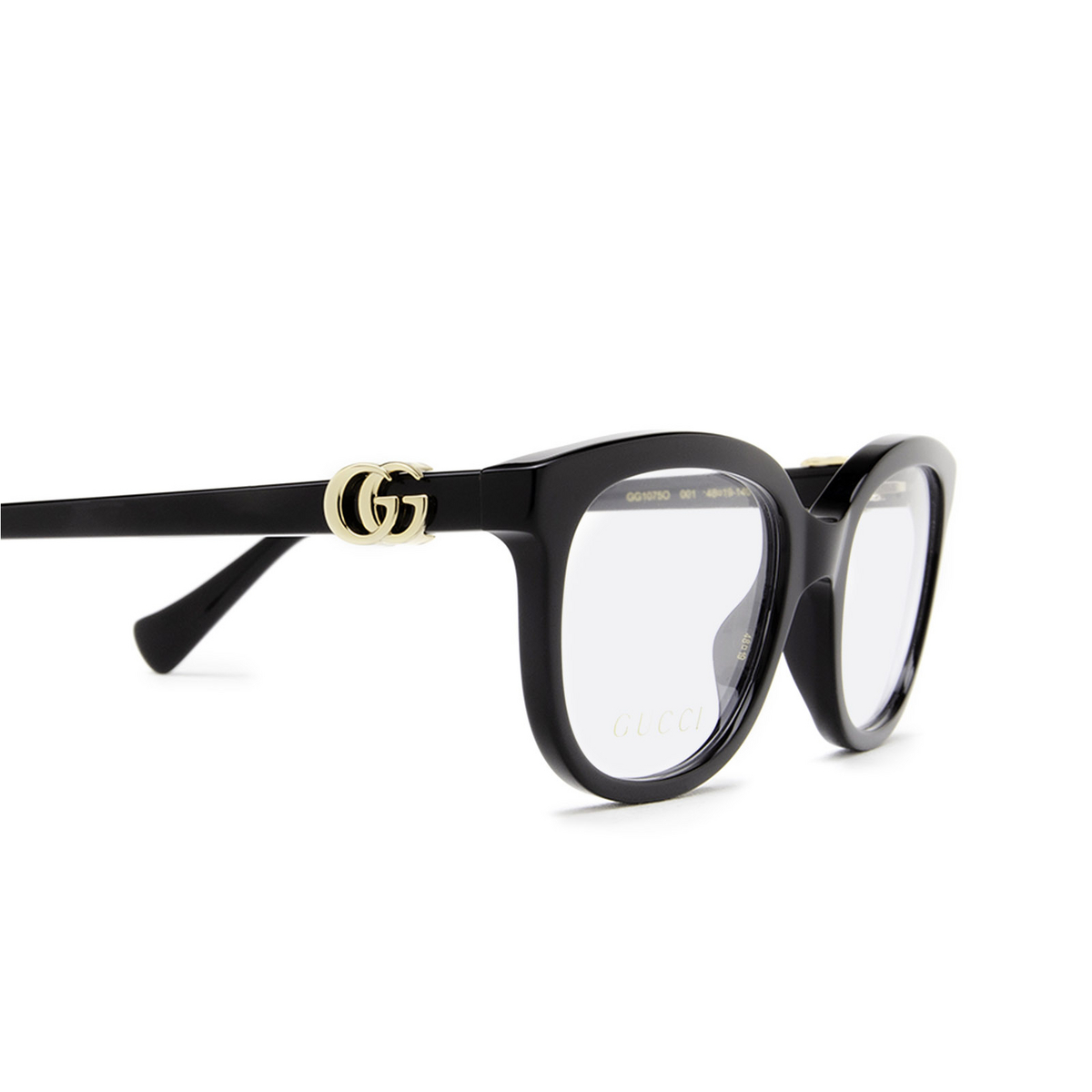 Gucci GG1075O Eyeglasses 001 Black - product thumbnail 3/4