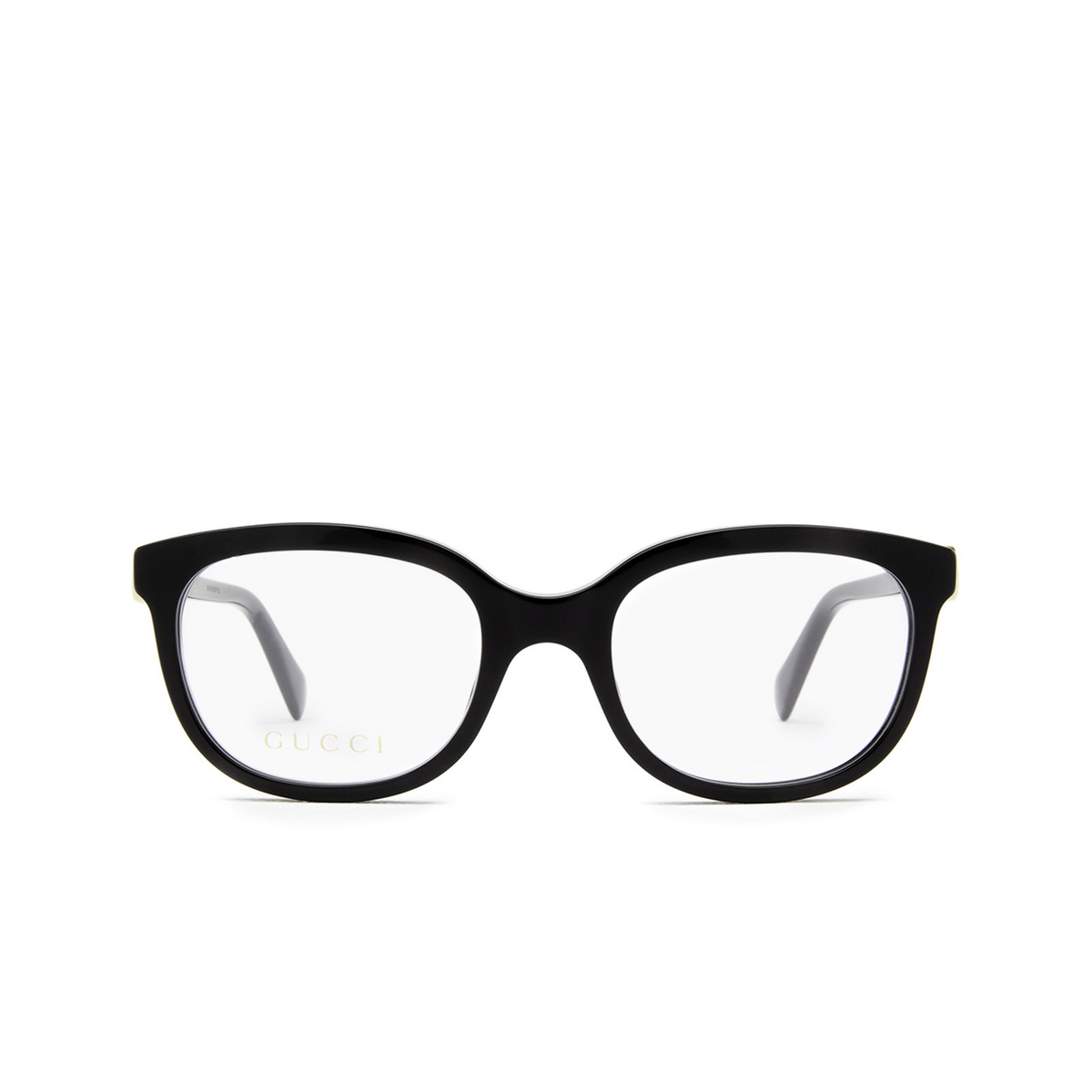 Gucci® Rectangle Eyeglasses: GG1075O color 001 Black - front view