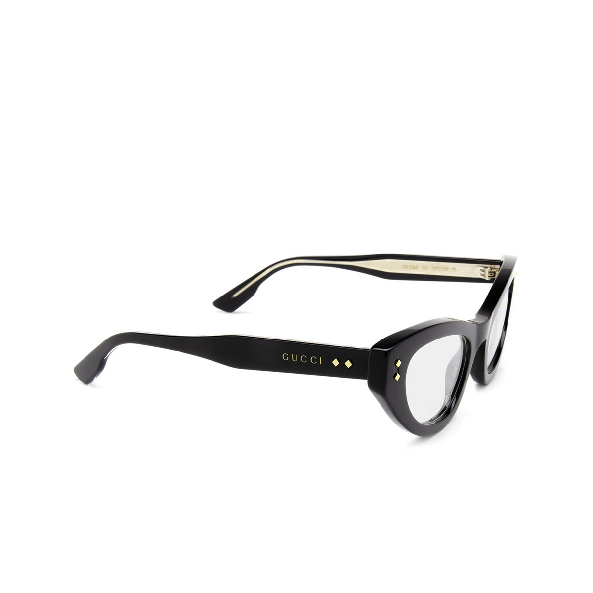 Gucci GG1083O Eyeglasses 001 Black - three-quarters view