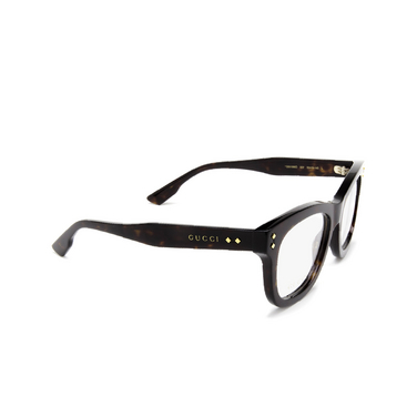Gucci GG1086O Korrektionsbrillen 007 havana - Dreiviertelansicht