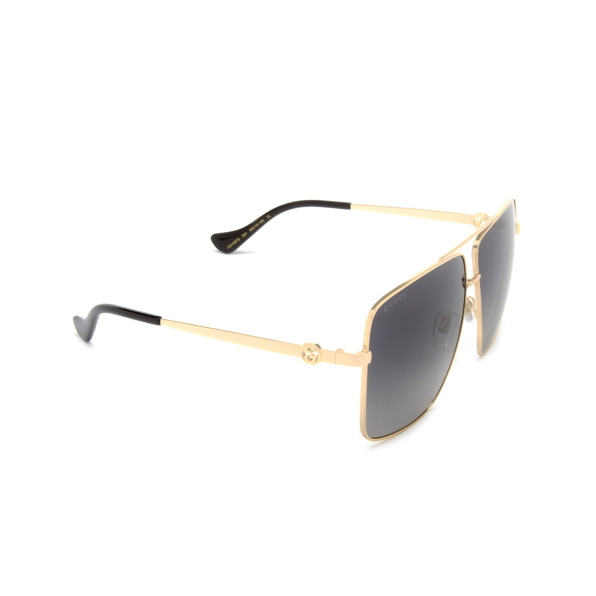 Gucci GG1087S Sunglasses 001 Gold - three-quarters view