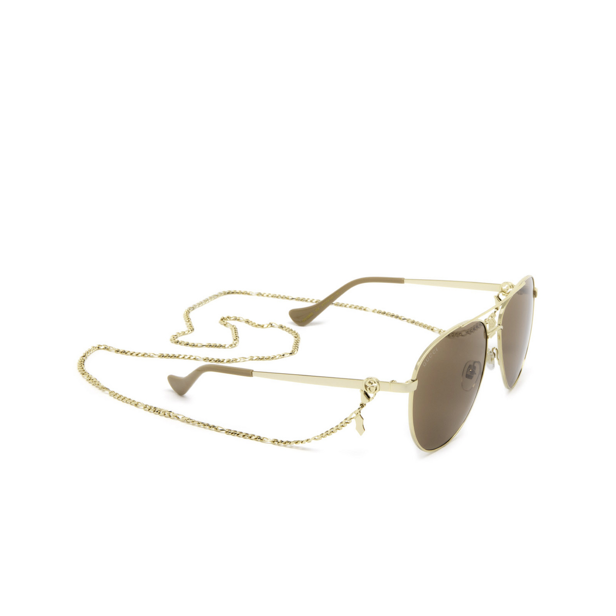 Gucci GG1088S Sunglasses 004 Gold - three-quarters view