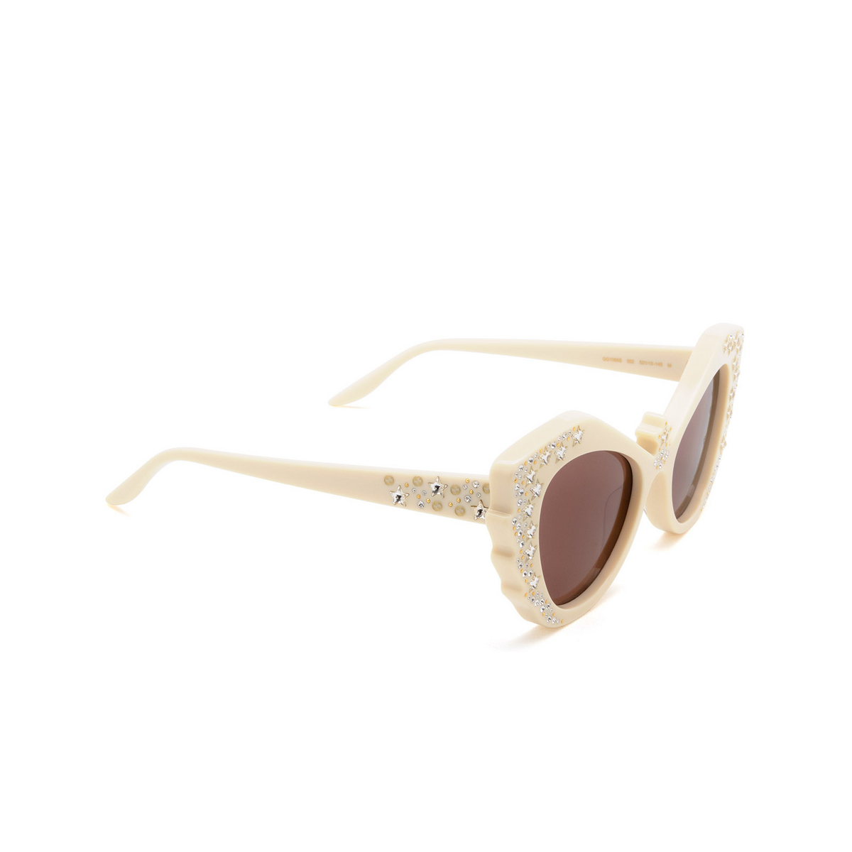 Gucci GG1095S Sunglasses 002 Ivory - three-quarters view