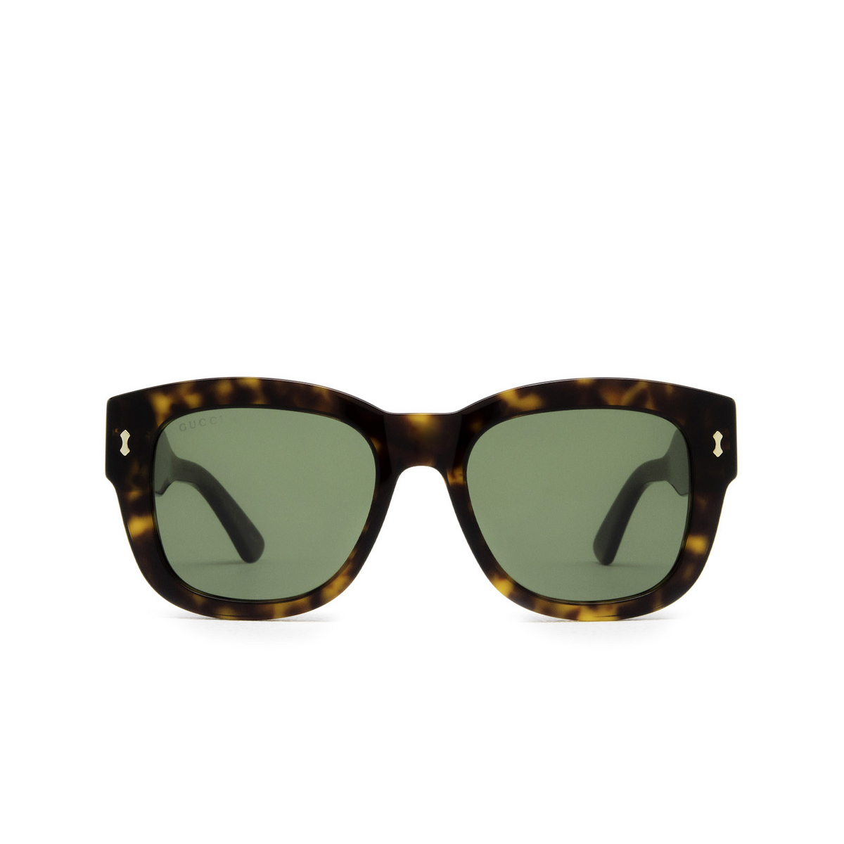 Gucci® Square Sunglasses: GG1110S color Havana 002 - front view.