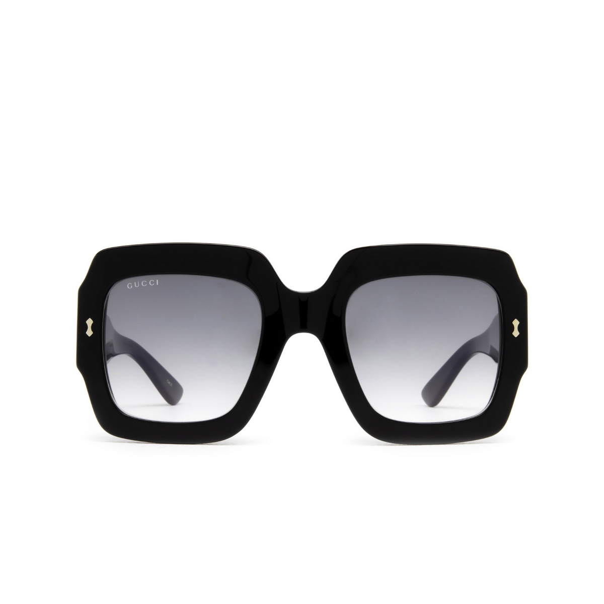 Gucci® Square Sunglasses: GG1111S color Black 001 - front view.