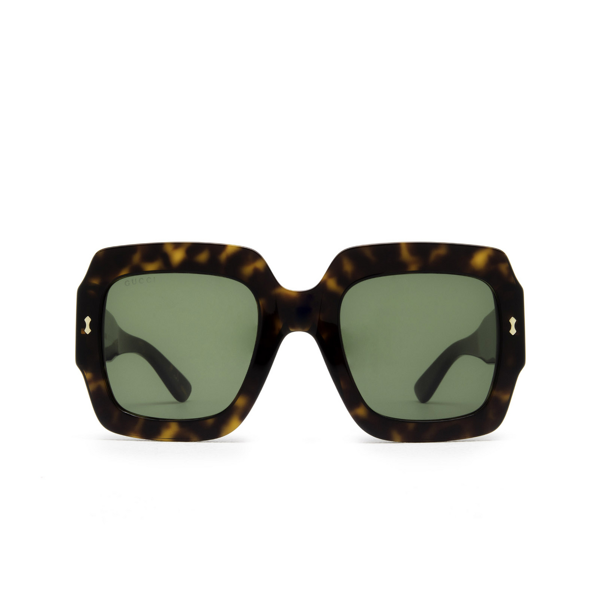 Gucci® Square Sunglasses: GG1111S color Havana 002 - front view.