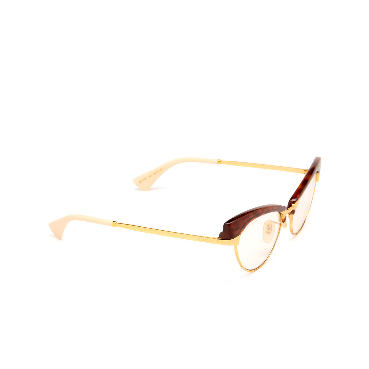 Gucci GG1131S Sunglasses 002 Gold - three-quarters view