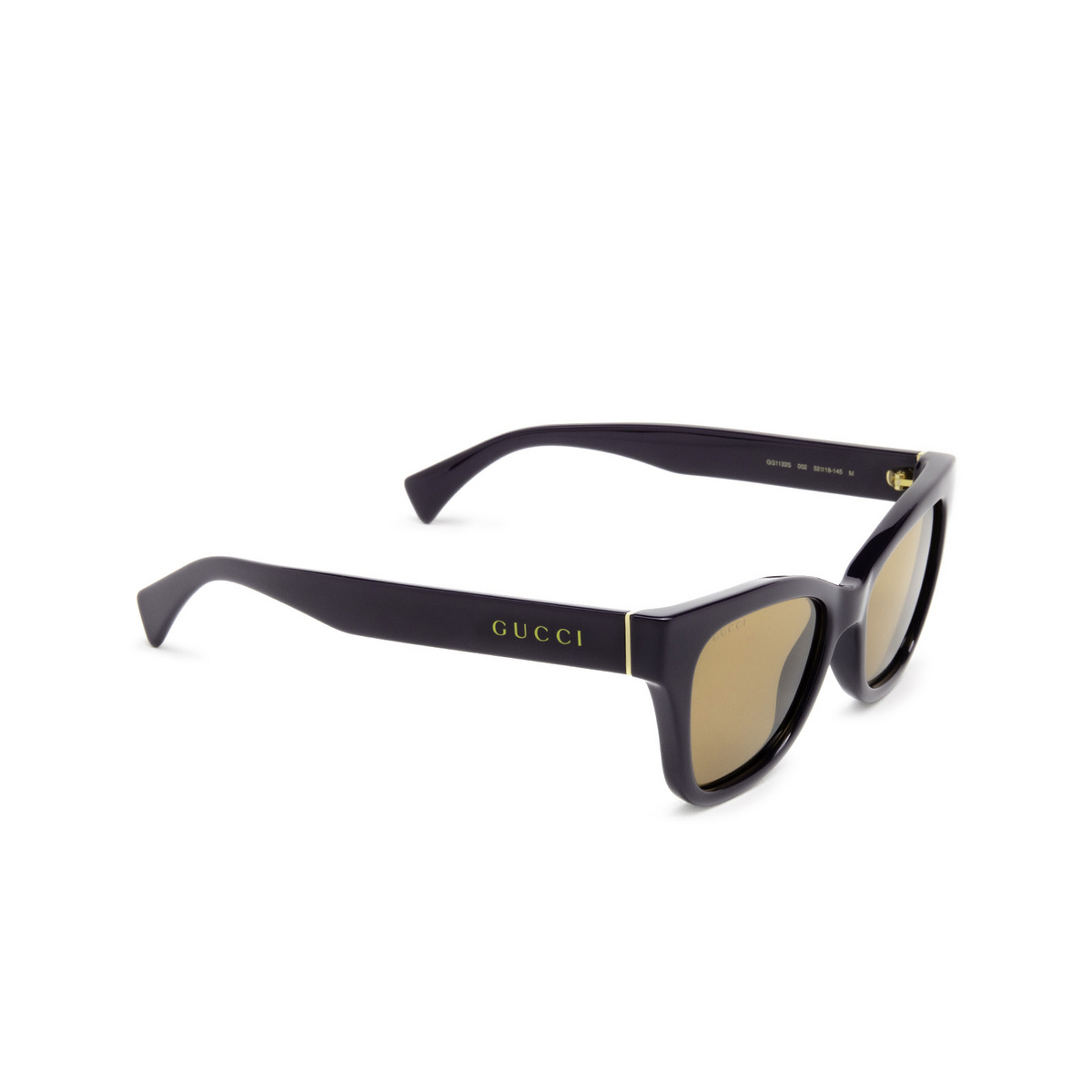Gucci® Cat-eye Sunglasses: GG1133S color Violet 002 - three-quarters view.