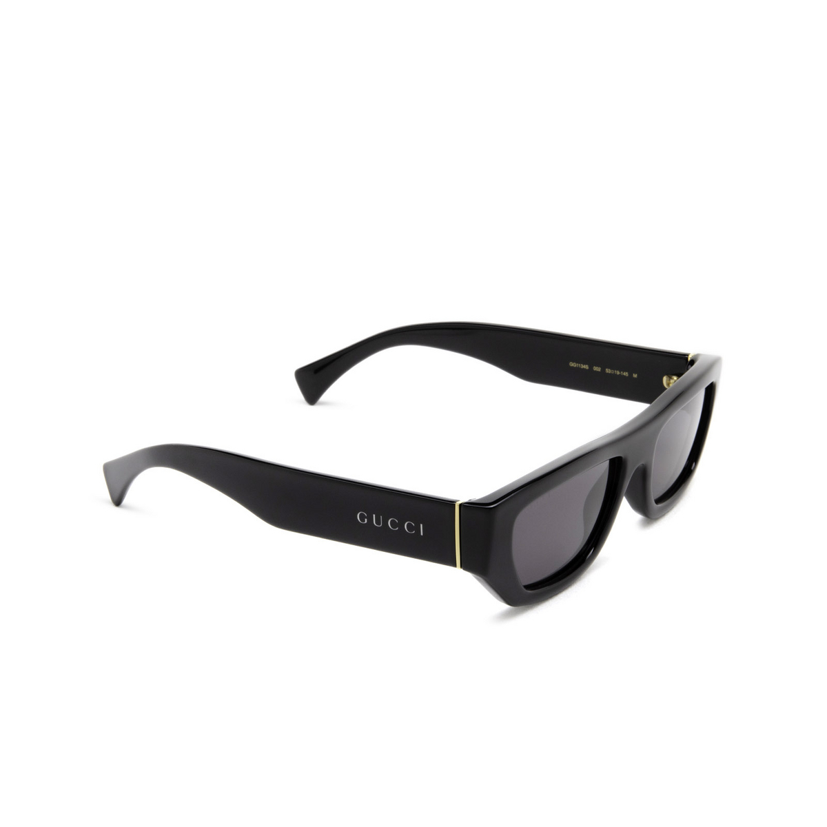 Gucci GG1134S Sunglasses 002 Black - three-quarters view
