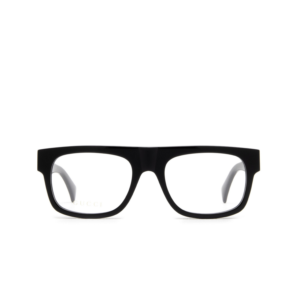 Gucci® Rectangle Eyeglasses: GG1137O color Black 001 - front view.