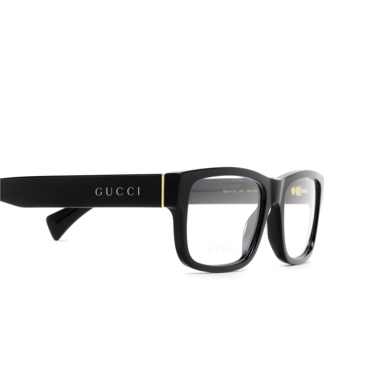 Gucci GG1141O Eyeglasses 001 Black - 3/4