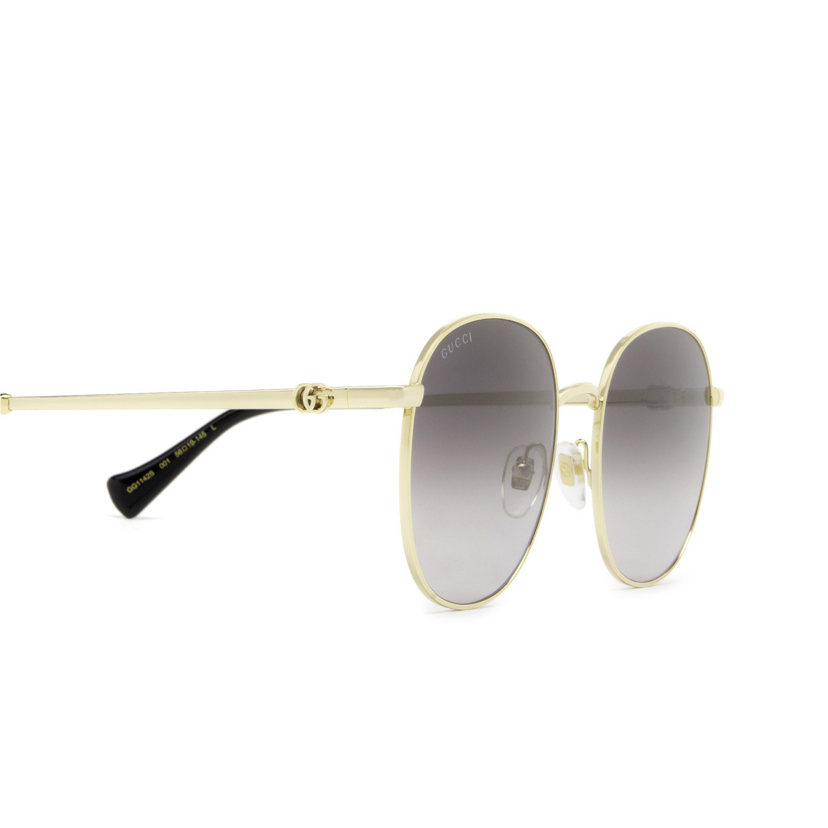 Gucci GG1142S Sunglasses 001 Gold - product thumbnail 3/4