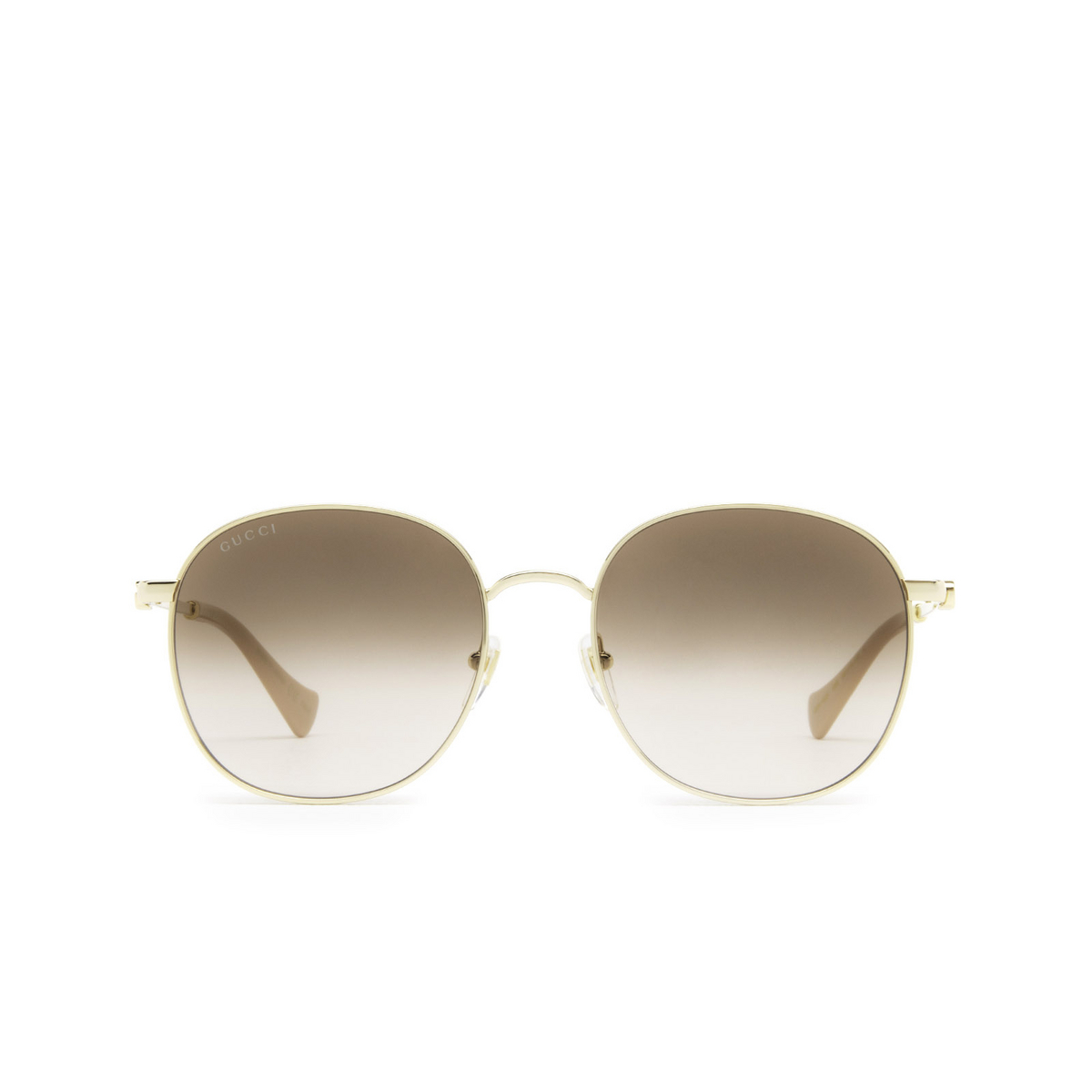 Gucci® Round Sunglasses: GG1142S color 002 Gold - 1/4