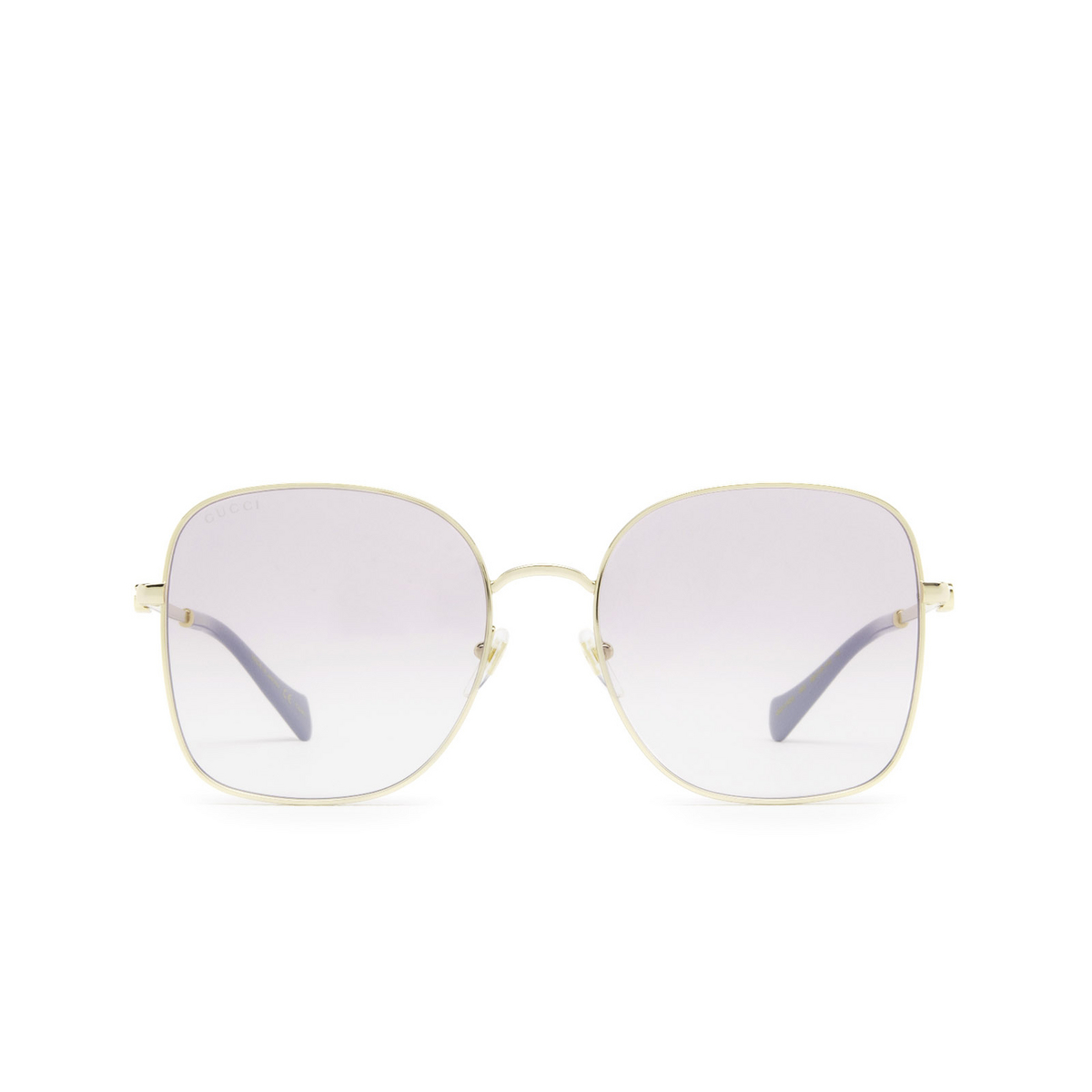 Gucci® Square Sunglasses: GG1143S color Gold 003 - front view.