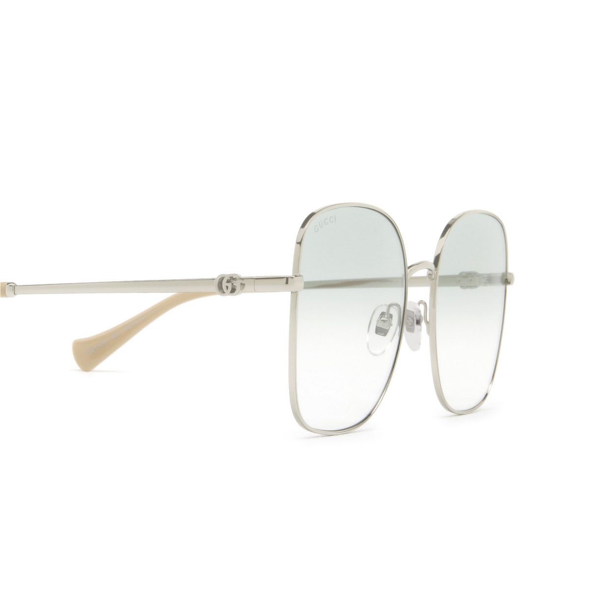 Gucci® Square Sunglasses: GG1143S color 004 Silver - 3/3